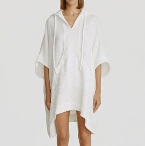 Lisa Marie Fernandez White Hooded Swim Cover-Up (ONE SIZE)